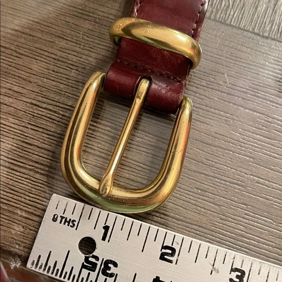 Coach Men’s Brown Braided Leather Belt Gold Brass Buckle 5922 Size 36” - Picture 8 of 16